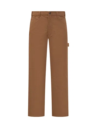 Dickies Durable Duck Canvas Relaxed Trousers In Brown Duck