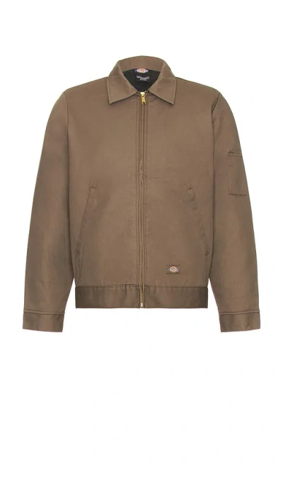 Dickies Insulated Eisenhower Jacket In Mushroom