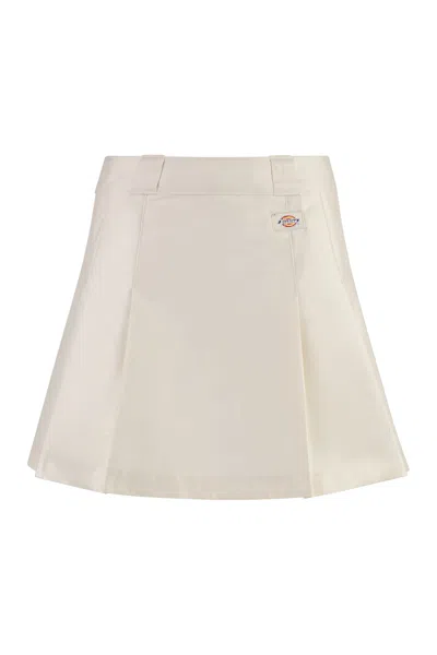 Dickies Elizaville Cotton Mini-skirt In Panna