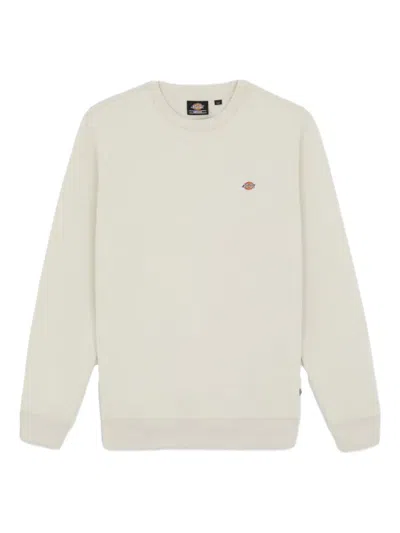 Dickies Embroidered-logo Crew-neck Sweatshirt In White