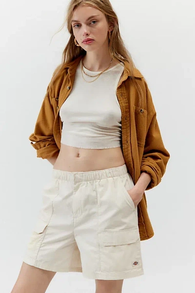 Dickies Fisherville Cargo Short In Off-white, Women's At Urban Outfitters
