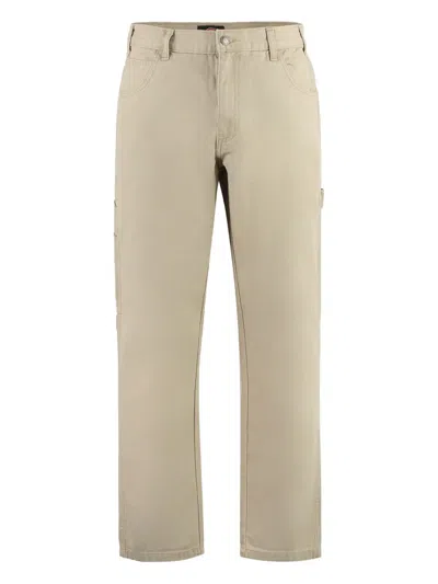 Dickies Five-pocket Cotton Trousers In Brown