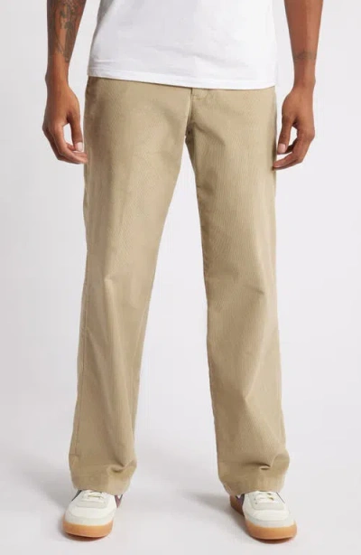 Dickies Flat Front Corduroy Pants In Khaki