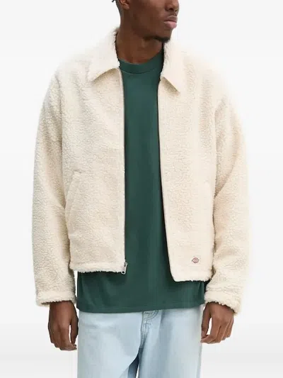 Dickies Fleece Zip-up Jacket In Neutral