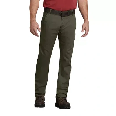 Dickies Flex Toughmax Duck Carpenter Mens Regular Fit Workwear Pant In Green