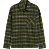 Dickies Forest Check Flannel Button-up Shirt In Green
