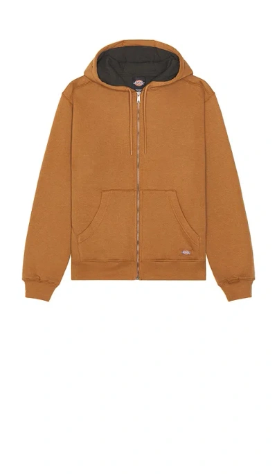 Dickies Full Zip Thermal Lined Fleece In Orange