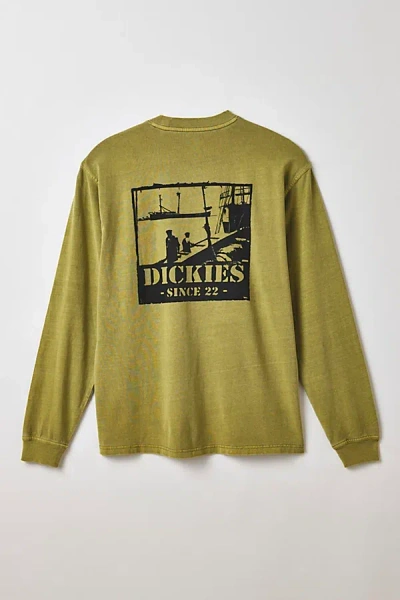 Dickies Harbor Graphic Long Sleeve Tee In Olive, Men's At Urban Outfitters In Green