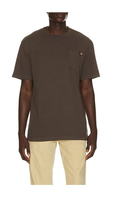 Dickies Heavy Weight Pocket Tee In Brown