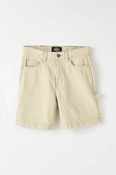 Dickies Hickory Stripe 11" Carpenter Shorts In Eucalyptus, Men's At Urban Outfitters In Animal Print