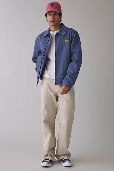 Dickies Hickory Stripe Loose Straight Fit Pants In Eucalyptus, Men's At Urban Outfitters In Neutral