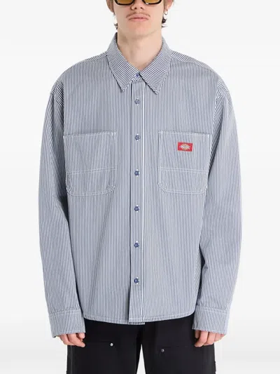 Dickies Hickory Striped Shirt In Blue