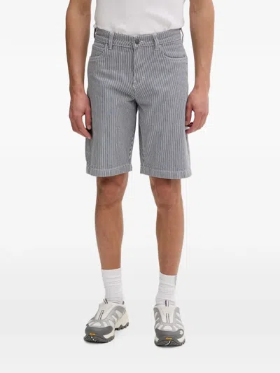Dickies Hickory-stripe Carpenter Shorts In Gray