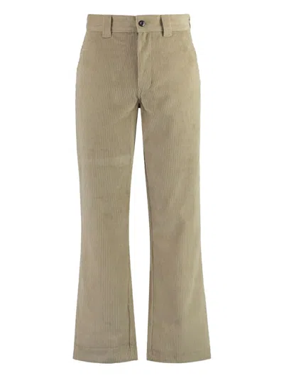 Dickies Higginson Corduroy Flared Trousers In Green