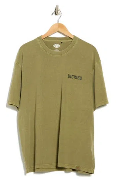 Dickies High Flying Workwear Cotton Graphic T-shirt In Green