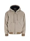 Dickies Relaxed Fit Jacket With Hood And Pockets In Neutral