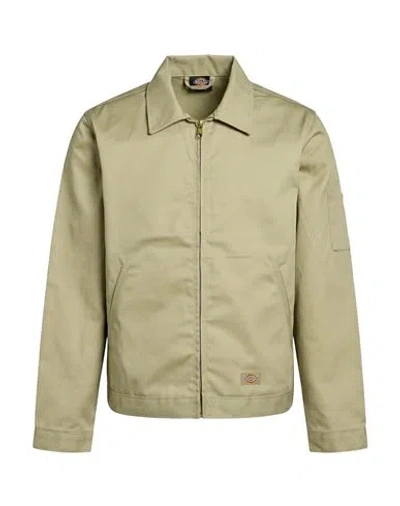 Dickies Icons Man Jacket Khaki Size Xl Polyester, Cotton In Green