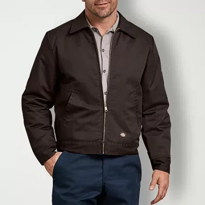 Dickies Insulated Twill Eisenhower Mens Lightweight Work Jacket In Brown