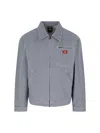 Dickies Coat Striped Pattern Zip Pocket Button Cuffs In Gray