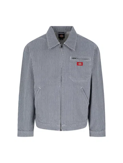 Dickies Jacket Zip "painter Hickory" In Gray