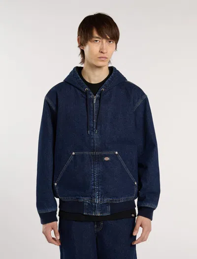 Dickies Jackets And Jackets Man  Hilham Hooded Jkt - Dk0a87oa0dd1 Dark Denim In Blue