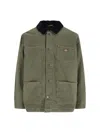 Dickies Relaxed Fit Jacket Corduroy Collar In Green