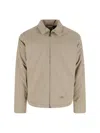 Dickies Relaxed Fit Jacket With Collar And Pockets In Neutral