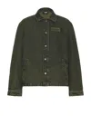 Dickies Lewistown Denim Jacket In Green Tone Fade