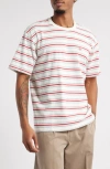Dickies Lewistown Stripe Cotton T-shirt In Egret
