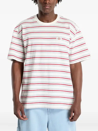 Dickies Lewistown Striped Short Sleeve T-shirt In White
