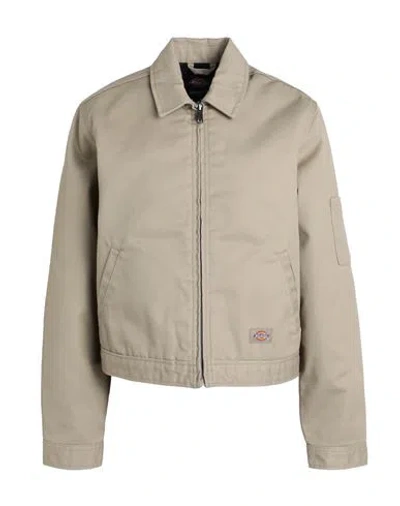 Dickies Lined Eisenhower Crop W Rec Khaki Woman Jacket Sage Green Size L Polyester, Cotton