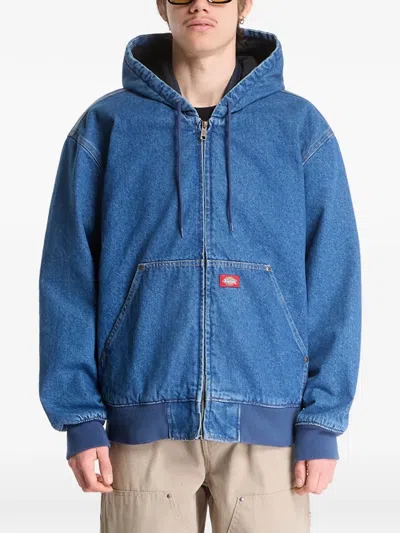 Dickies Lined Hooded Denim Jacket In Blue
