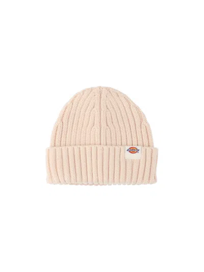 Dickies Knit Ribbed Brim Turn-up Hat In Cream