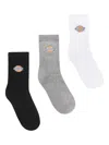 Dickies Logo-appliqué Socks (pack Of Three) In White