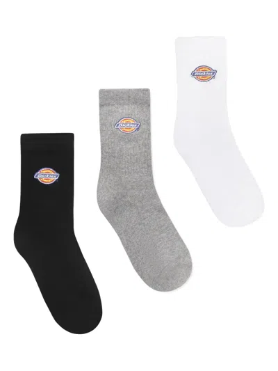 Dickies Kids' Logo-appliqué Socks (pack Of Three) In White