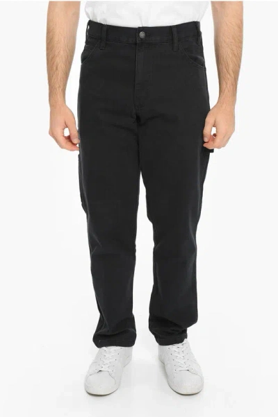 Dickies Logo-button Carpenter 5 Pockets Pants In Black