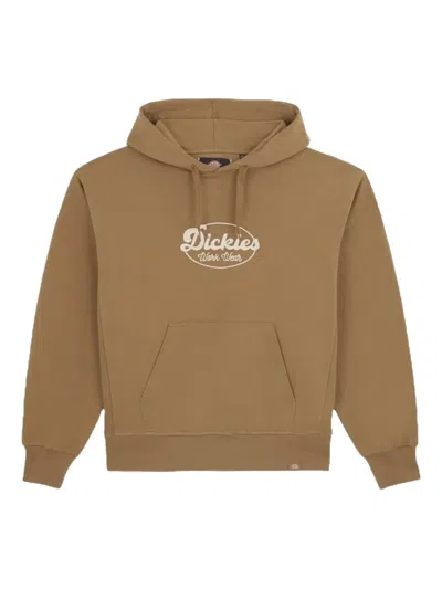 Dickies Logo Hoodie In Brown