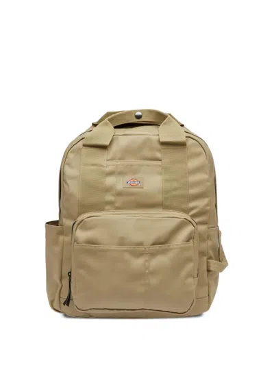 Dickies Logo-patch Backpack In Gold