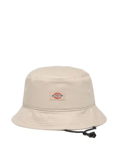 Dickies Logo-patch Bucket Hat In Neutral