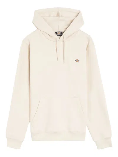 Dickies Logo-patch Kangaroo-pocket Hoodie In White