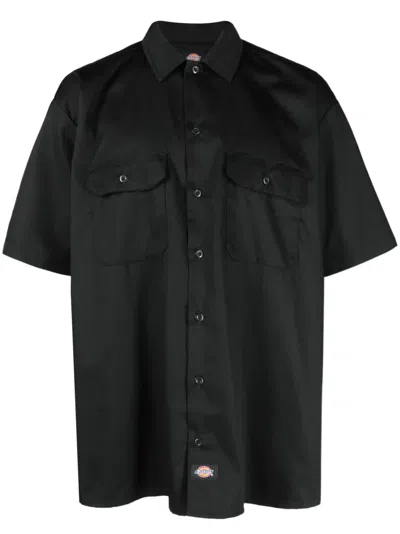 Dickies Logo-patch Short-sleeved Shirt In Black