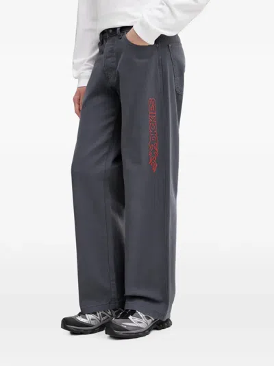 Dickies Logo-embroidered Wide-leg Trousers In Multi