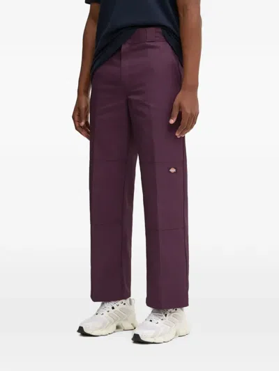 Dickies Logo-patch Straight-leg Trousers In Purple