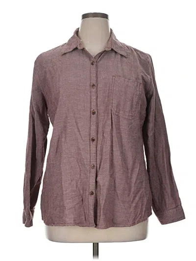 Pre-owned Dickies Long Sleeve Button Down Shirt In Burgundy