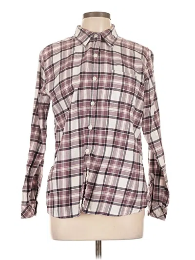 Pre-owned Dickies Long Sleeve Button Down Shirt In Burgundy