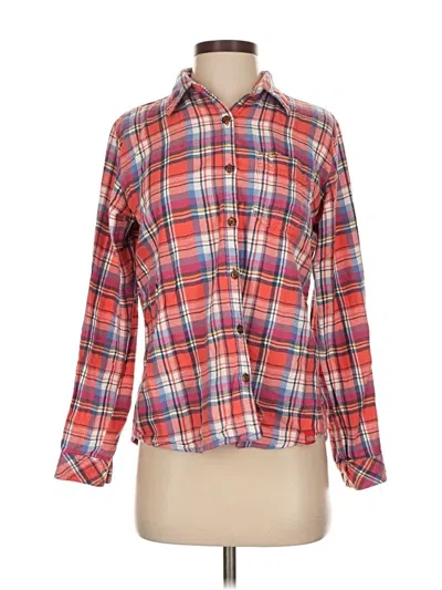 Pre-owned Dickies Long Sleeve Button Down Shirt In Red