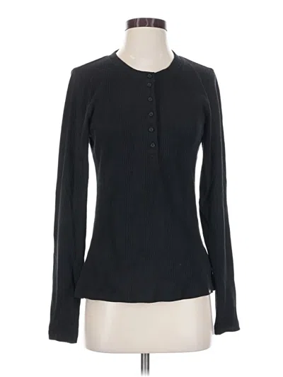 Pre-owned Dickies Long Sleeve Henley Shirt In Black