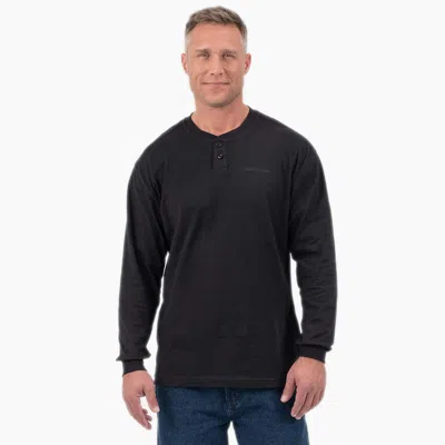Dickies Long Sleeve Henley T-shirt In Black