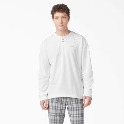 Dickies Long Sleeve Henley T-shirt In White