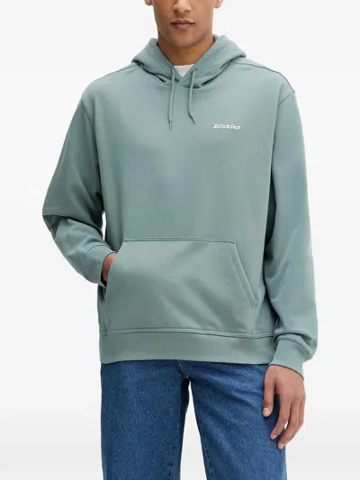 Dickies Loretto Logo-embroidered Drawstring Hoodie In Blue